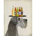 thumbnail image 3 of Fab Funky 12x14 Black Modern Framed Museum Art Print Titled - Schnauzer Grey Beer Lover, 3 of 5