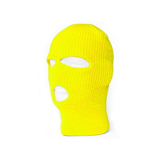 Top Headwear Three Hole Neon Colored Ski Mask - Yellow - Walmart.com