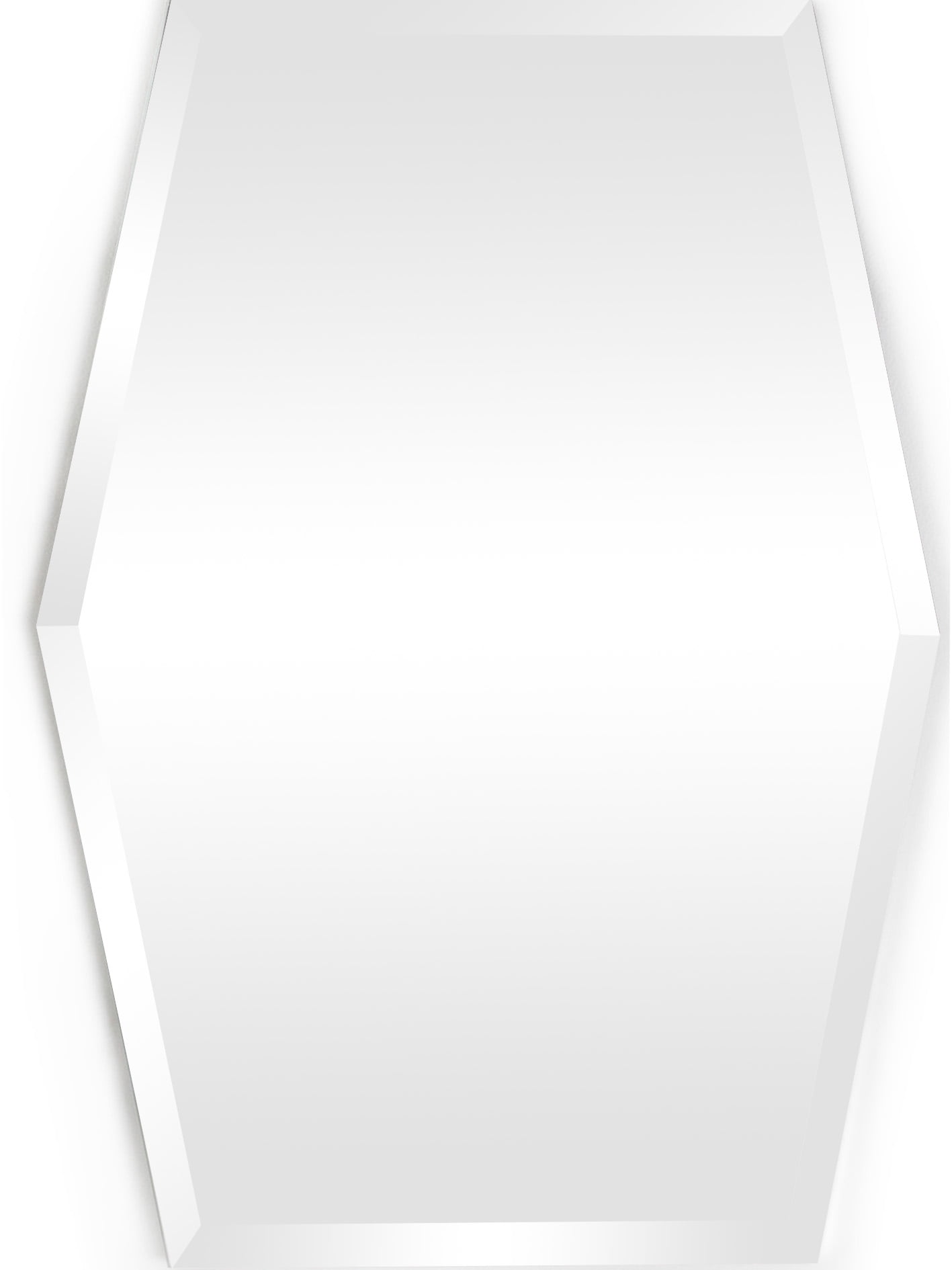 Decor Wonderland 22 in. x 28 in. Hexagon Beveled Century Modern Bathroom Mirror with Dual Mounting Brackets