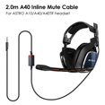 thumbnail image 2 of xianlin-Replacement Cord Cable for Astro A40 Headset with Inline Mute Button Audio Cable for Astro A10/A40/A40TR Gaming Headset,Compatible with PS5/PS4 Controller -Black Braided, 2 of 4