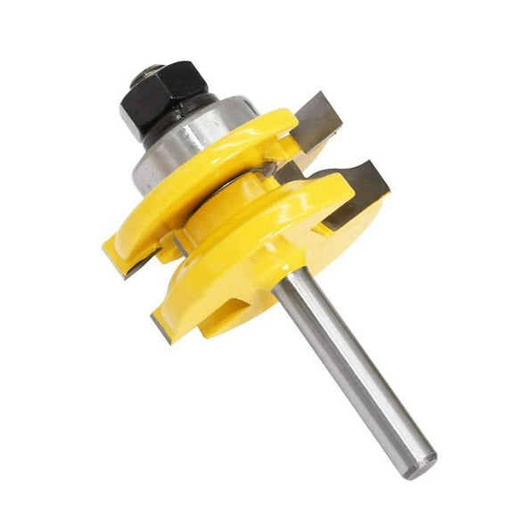 Amdohai 3 PCS Router Bit Set 1/4 Inch Shank Roman Ogee Rail and Stile Router Bits 45# Carbon Steel YG6x Alloy Blade Wood Cutter Groove Tongue Milling Tool for Woodworking