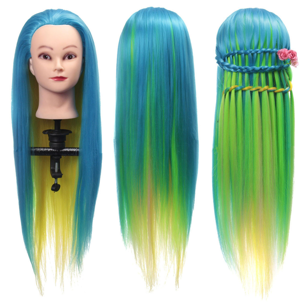 27'' Multicolor Rainbow Cosmetology Mannequin Manikin Hairdressing