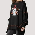 thumbnail image 4 of Sudadera de Halloween con Lentejuelas para Mujer, Larga, Purpurina Brillante, Calabaza, Fantasma, Suéter Feo de Halloween Negro XL, 4 of 8