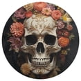 thumbnail image 3 of Gothic Skull Lover Washable Round Rug -Circle Area Rugs for Nursery Bedroom, Vintage Non Slip Non Shedding Low Pile Carpet for Living Room Coffee Table Entryway, 3 of 7
