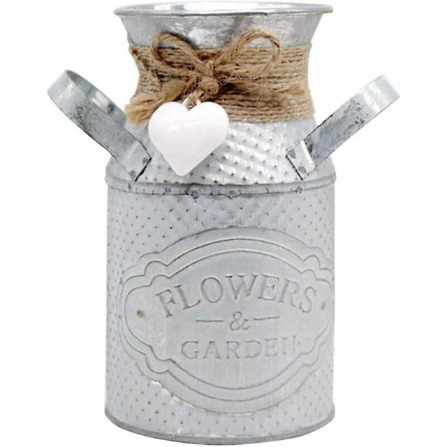 Florero de Metal Antiguo Sincero Cilindro de Escritorio Decorativo