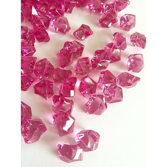 Crystal Ice Rock Vase Gems or Table Scatters 8 lbs, Clear or Colored (Medium, Plum)