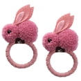 thumbnail image 1 of 2PCS Hair Tie Fashion Elastic Cute Rabbit Ponytail Holder Hair Band Hair Rope, 1 of 8