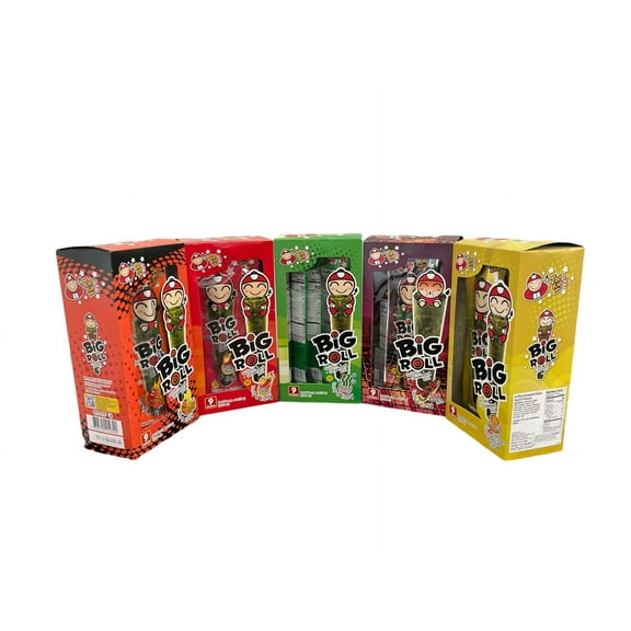 TAO KAE NOI Grilled Seaweed Big Roll Trial Mix of 5 Flavors x 9 Rolls; Taste of Thailand