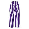 thumbnail image 3 of USNSM Pants for Women High Waisted Elastic Vertical Stripes Print Wide Leg Pants Plus Size Comfy Joggers Sweatpants Purple XXL, 3 of 4