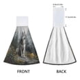 thumbnail image 4 of 2 Pieces Bathroom Towels Kitchen Towels Velcro Hand Wipes Dish Cloths & Dish Towels Washroom Towels Face Towel Hand Wipes Gray Wolf, 4 of 7