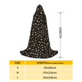 thumbnail image 2 of Honeii Flower Pattern On Black Print Poncho Cape, Cloak Coat, Snuggly Hooded Wearable Blanket, Hooded Cape For Teenagers,Halloween Costumes-Large, 2 of 7