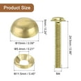 thumbnail image 2 of Uxcell 4Pcs Brass Decorative Screws with Caps, 15 mm Mirror Screws Cap Nails Fasteners for Decorative Mirror Furniture, 2 of 5