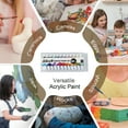 thumbnail image 4 of Vibrant Creations 12-Pack Acrylic Paint Set | 12ml / 0.4 fl oz Tubes | Rich Pigment Variety Pack for Artists, with Smooth Consistency for Canvas, Paper & Fabric, 4 of 4