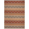 thumbnail image 4 of SAFAVIEH Veranda Luwig Southwestern Indoor/Outdoor Area Rug, 6'7" x 9'6", Red/Chocolate, 4 of 10