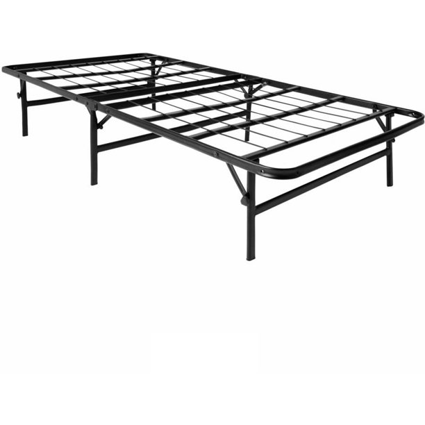 Lucid Foldable Metal Platform Bed Frame and Mattress Foundation
