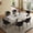 Black Base+rectangular Top, variant on Montary 7 Piece Modern Dining Table Set of 6, Round 59" D Faux Marble Dining Table with Lazy Susan, Sintered Stone Top and Gold Stainless Steel Base Dining Room Table with 6 Dining Chairs