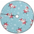 thumbnail image 1 of FMSHPON Santa ClausSnowflakes Xmas Christmas Tree Skirt Stand Mat for Holiday Party Decoration Indoor Outdoor 36 inches, 1 of 3