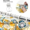 thumbnail image 6 of Yellow Floral Shower Curtain Watercolor Boho Flower Bathroom Curtain Abstract Beautiful Aesthetic Bathtub Decor Fabric Machine Washable Shower Curtain with 12 Hooks, 6 of 6