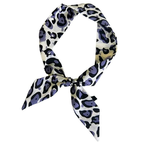 Stylish Leopard Pattern Thin Neck Scarf Short Neckerchief For Office Meeting