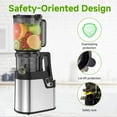 thumbnail image 4 of Máquina Exprimidora de Prensado en Frío, Exprimidor de Masticación Lenta de 250W con Conducto de Alimentación de 4.2", para Frutas y Verduras Enteras, Alto Rendimiento de Jugo, Motor Silencioso, Fáci, 4 of 6