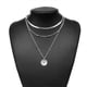 thumbnail image 4 of 3 Layer Lotus Pendant Necklace Dainty Delicate Layered Choker Necklace Adjustable Layering Elegant Necklaces for Women, 4 of 4