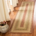 thumbnail image 2 of SAFAVIEH Braided Cirino Bordered Machine Washable Reversible Runner Rug, Rust/Multi, 2'3" x 16', 2 of 10