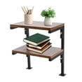 thumbnail image 5 of 2 Tier Small Desk Extension Shelving Unit,Clamp On Desk Organizer Shelf, Clamp-on Above or Under Desktop Storage Shelf, 5 of 15