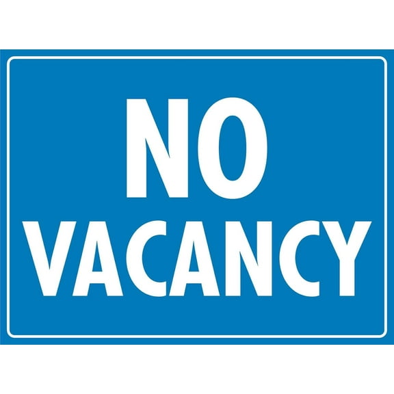 No Vacancy Sign - Camping Sign, 12 X 16 Inch Metal Tin Sign