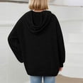 thumbnail image 5 of Mercatoo Kids Girls Ribbed Knit Ho𝐨dies Sweatshirts Oversized Trendy Plain Pullover Shirts Fall Winter Warm Thermal Clothes, 5 of 7