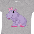 thumbnail image 4 of Inktastic Cute Purple Hippo Girls Baby Bodysuit, 4 of 5