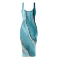 thumbnail image 4 of SMihono Robe d'Été pour Femmes Grande Taille Mode Décontractée Aguichant Imprimée Épaule Dénudée Débardeur Sans Manches Ajustée, 4 of 4