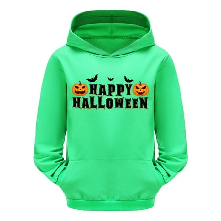 

PMVFHDE Hoodies for Teen Boy Child Toddler Boys Girls Long Sleeve Cartoon Prints Warm Hoodie Pullover Tops Kids Sweat Green 2-3 Years