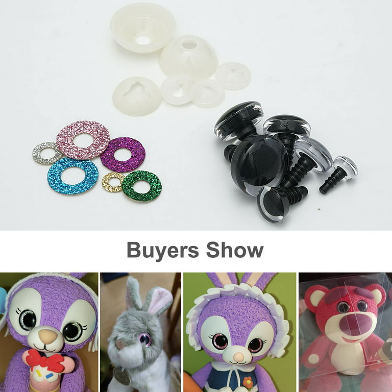 20 mm Plastic Eyes for Craft - Safety Eyes for Stuffed Animals - 50 pc (25  pair) 