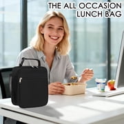 Lunch Box for Kids Boys Girls Men Women, Insulated Small Soft Cooler Lunch Bag Kit for School Work Picnic Travel - Reusable Portable lunchbox, Black