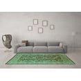 thumbnail image 3 of Ahgly Company Machine Washable Indoor Rectangle Oriental Turquoise Blue Industrial Area Rugs, 8' x 12', 3 of 4