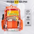thumbnail image 3 of Mochila Vorspack de PVC transparente, resistente, naranja, 3 of 6
