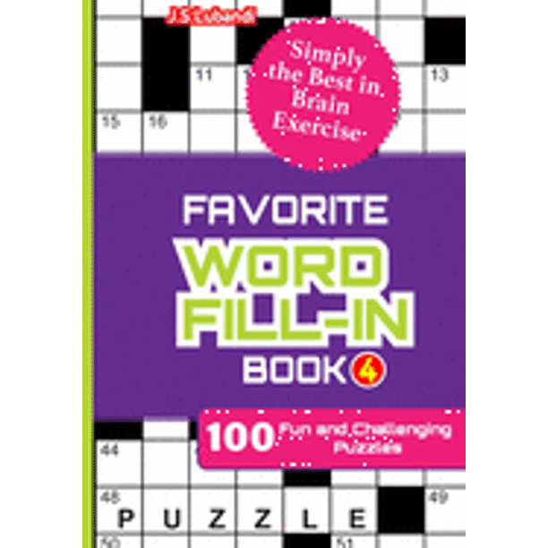 100 fun and challenging puzzles favorite word fill in book 4 large print paperback walmart com