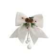 thumbnail image 2 of Shiny Red Christmas Bows Ornament 9.8x11.8x1.1in Christmas Tree Bows Christmas Tree Decoration Xmas Wreath Ribbon Bows Christmas Tree Hanging Crafts Gift Bows Pendants Red,White,Gold, 2 of 6