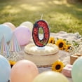 thumbnail image 6 of Themed Birthday Party Supplies, Halloween Candle, Number 1 Candle Compatible Numeric Birthday Candle, Halloween Cake Decorations, Glitter Black and Red 0-Shaped Candle Perfect for, 6 of 6