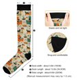 thumbnail image 3 of FORMRS Womens Knee High Socks Casual Long Thick Travel Daily Wear, 1 Pair, Black Cats Reading, 3 of 6