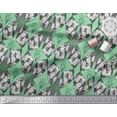 thumbnail image 2 of Soimoi Green Cotton Duck Fabric Abstract Damask Decor Fabric Printed Yard 44 Inch Wide, 2 of 3