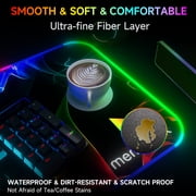 memzuoix LED Mouse pad 31.5×11.8 Inch, Large RGB Glow Gaming Mouse Pad for Computer Keyboard, 12 Cool Lighting Modes, Anti-Slip Base, Waterproof, Stain Resistant, Desk Mouse pad for Wireless mouse