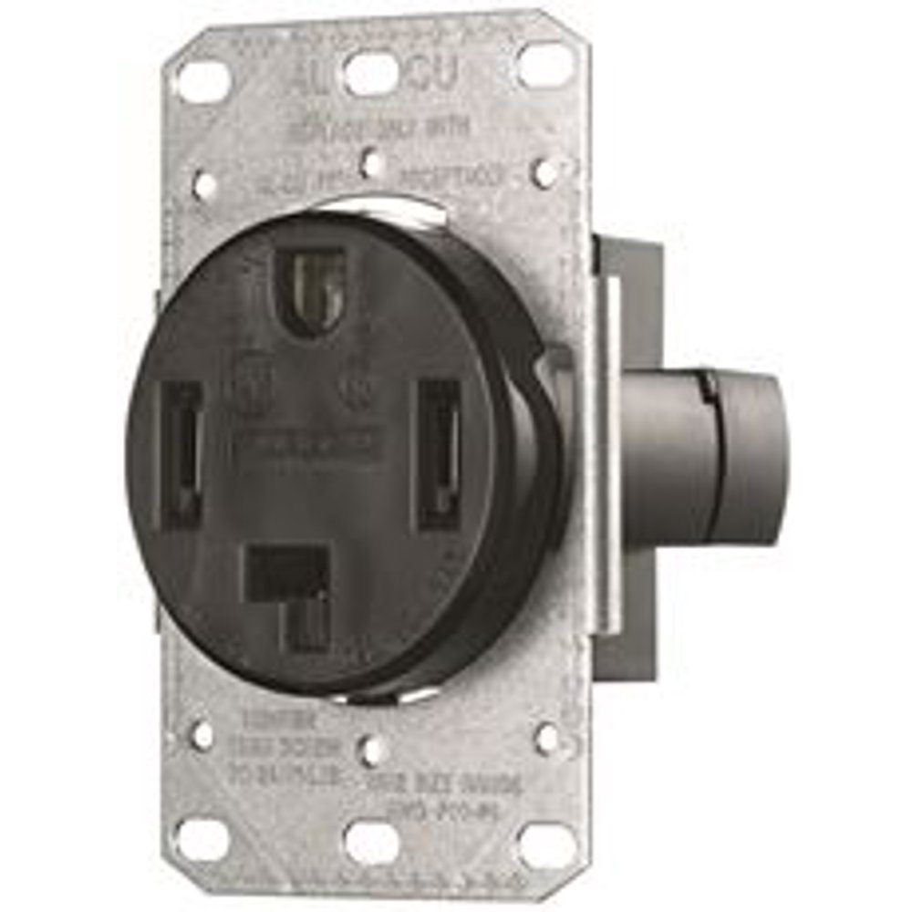 RANGE AND DRYER RECEPTACLE 30 AMP 3 POLE 4 WIRE BLACK