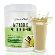 NaturalSlim Metabolic Protein C-Plus - Whey Protein Shake Powder Vanilla, 10 Servings
