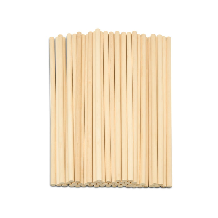 Wooden Dowels: 1/4 x 12 inch Unfinished Wood Rods