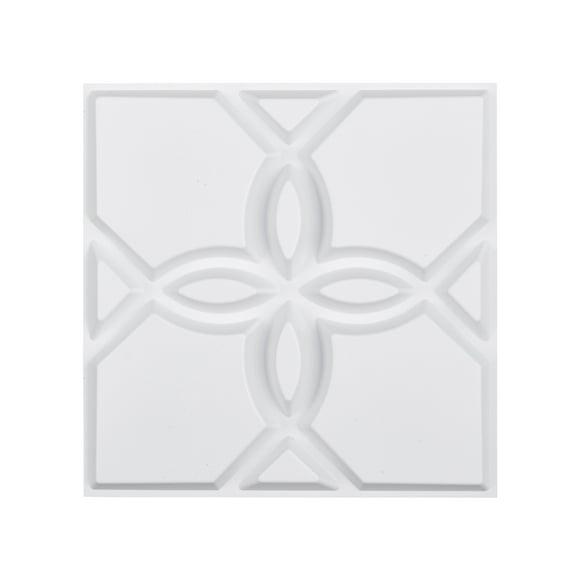 VEVOR 3D Wall Panels 33-Pack 11.81 x 11.81'' PVC 32 Sq.Ft Coverage Floral Matte White