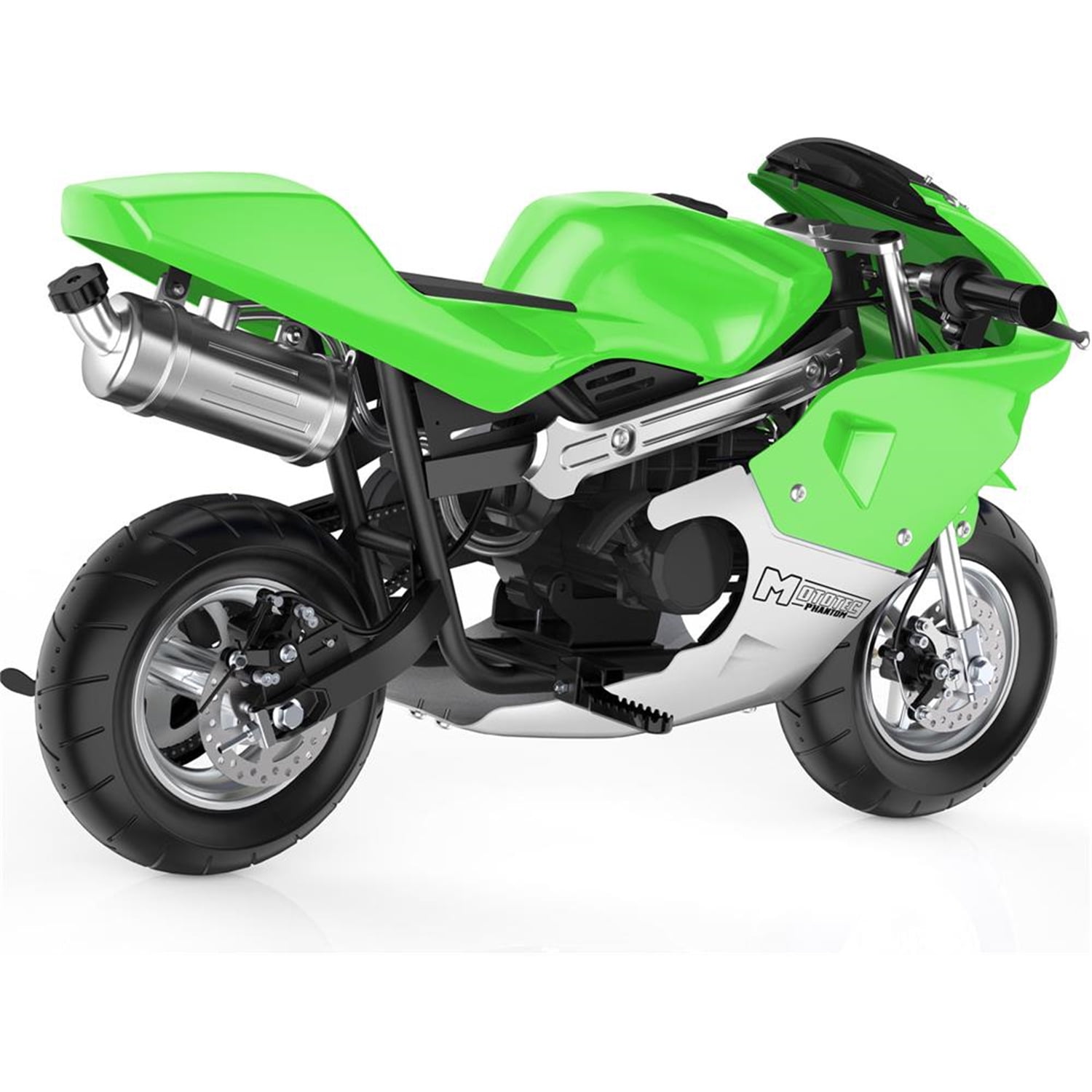 MotoTec Phantom 49cc 2-Stroke Gas Powered Mini Bike, Green