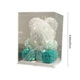 thumbnail image 3 of Oso de peluche artificial con rosas y luces | Ramo de flores con forma de oso de peluche | Regalo romántico decorativo para estante o mesa | Regalo de San Valentín, 3 of 6
