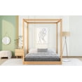 thumbnail image 5 of Queen Size Canopy Platform Bed with Support Legs, Four Corner Bed Mosquito Net Frame Bracket Fit for Wood Bed, Easy to Assemble, Natural, 5 of 9