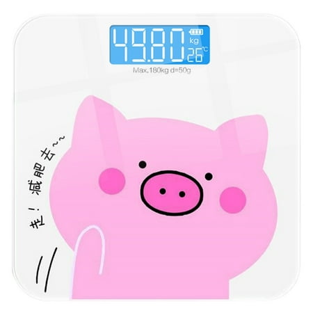 Customized electronic weighing body scale charging weight scale health  intelligent adult weighing scale cartoon scale one Rechargeable-PP pig 26 *  26cm | Walmart Canada